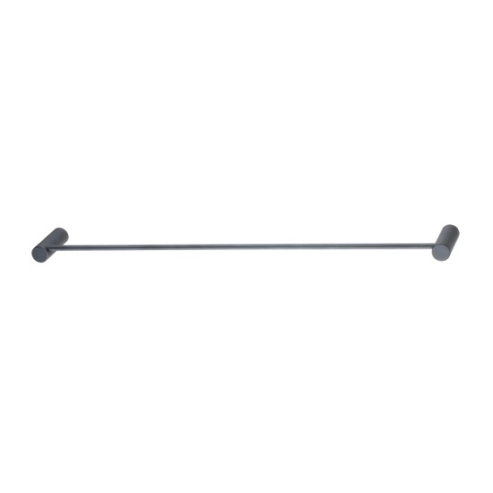 Diamora Luxury Knurled Gunmetal Grey Single Towel Rack Rail 600mm Diamora Luxury Knurled Gunmetal Grey Single Towel Rack Rail 600mm